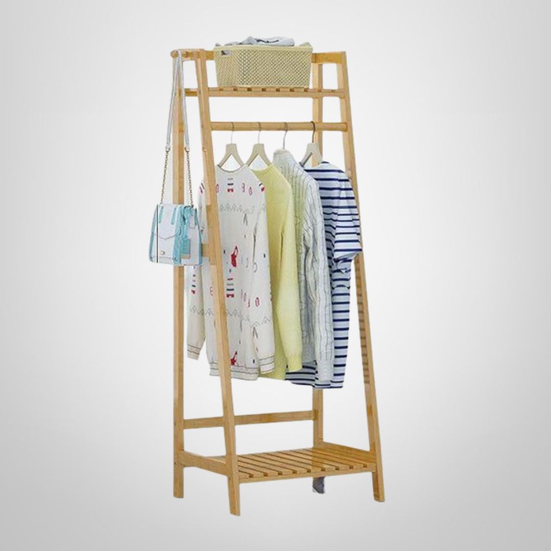 Mueble Perchero de Bambú c/zapatera 58x144x36cm