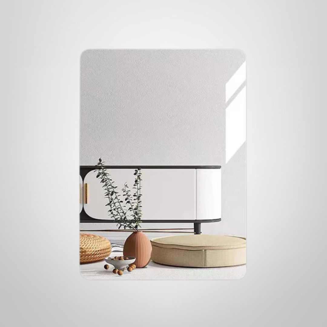 Espejo Cuadrado Flexible c/Adhesivo para Pared 40x60cm