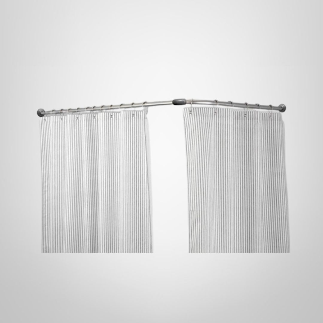Barrote Curvo de Aluminio para Cortina de Baño