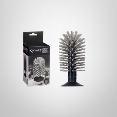 Cepillo para Limpiar Vasos 7x7x15cm Gris KINVARA