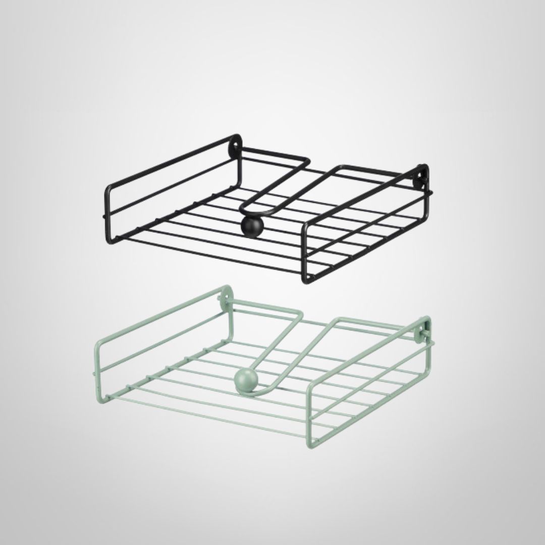 Servilletero de Acero Inoxidable Pintado 19,5x19,5x5cm 2 Colores KINVARA