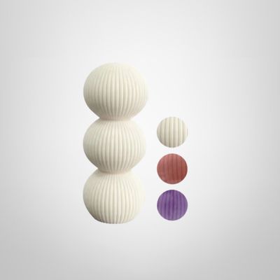 Vela "Bubble" en 3 Colores Surtidos 4x4x12cm