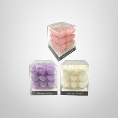 Vela "Cubo" en 3 Colores Surtidos  6x6x6cm