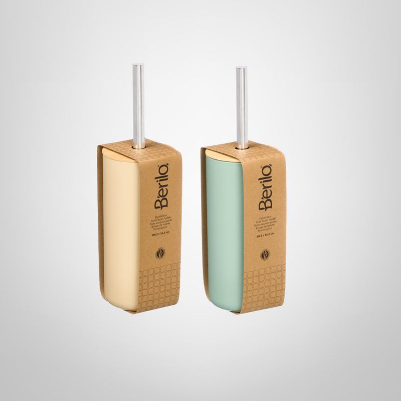 Cepillo de Plástico c/Tapa de Bambú para Inodoro BERILO