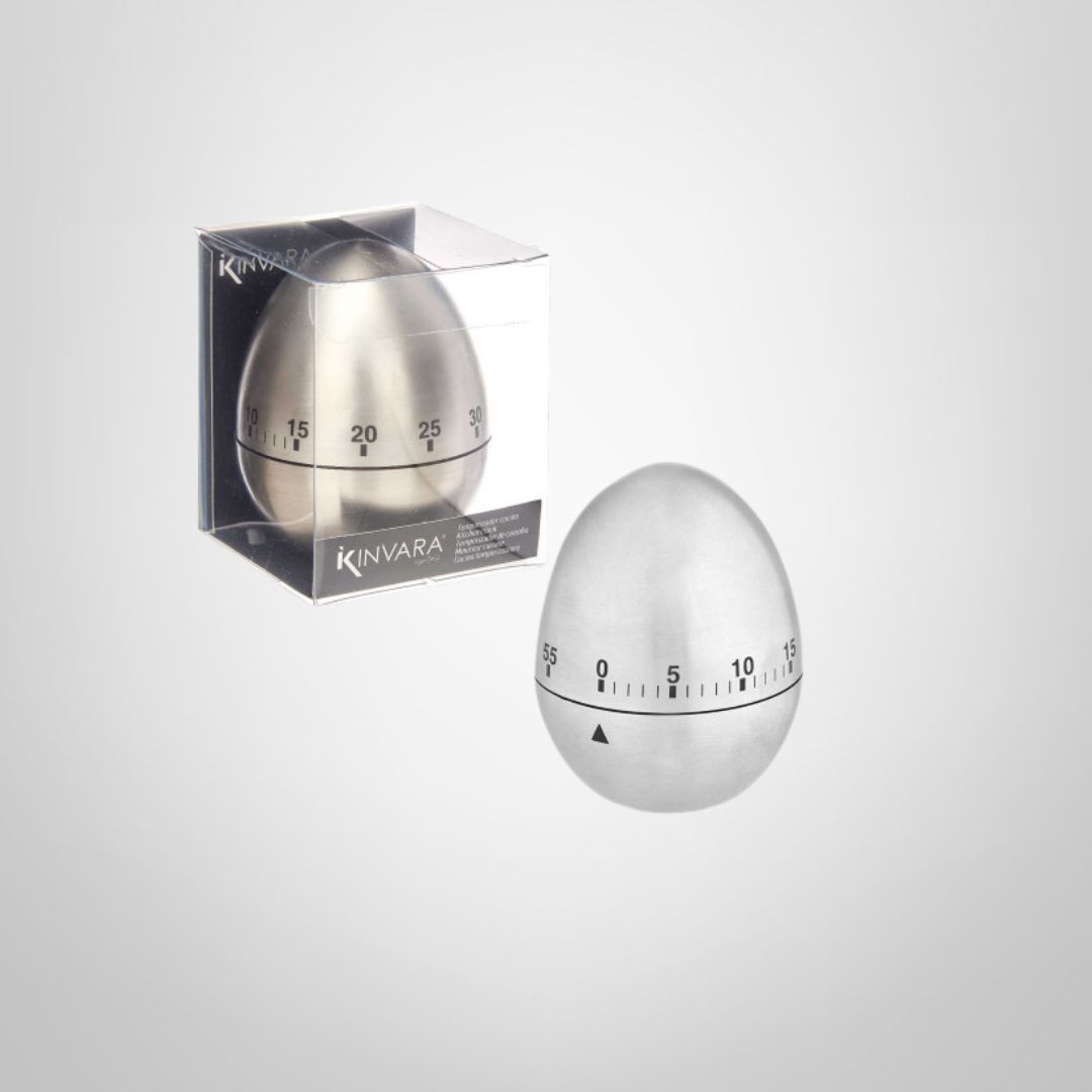 Timmer de Cocina de Acero Inoxidable "Huevo" 6x6x7,5cm KINVARA