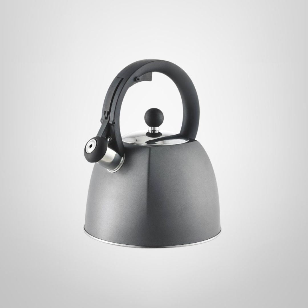 Caldera de 3 Litros con Silbato Gris Apta para Inducción