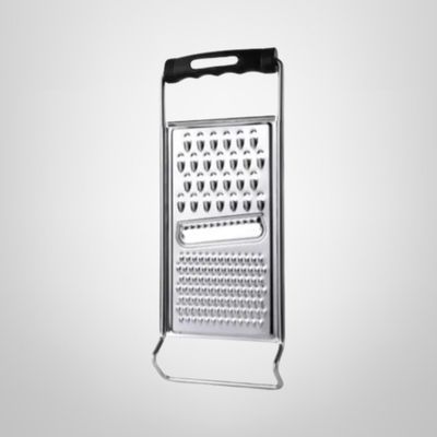 Rallador Manual de Acero Inoxidable c/Apoyo y Agarradera 28x11cm