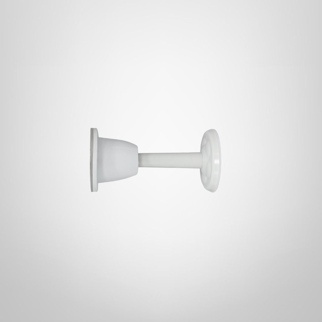 Tope de Puerta Recto en Silicona y PVC Blanco