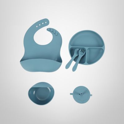 Set de Alimentación para Bebés de Silicona 6 Piezas en Caja Varios Colores