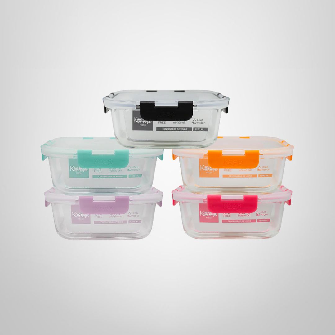 Recipiente Hermético de Vidrio Rectangular 1520ml KEEP
