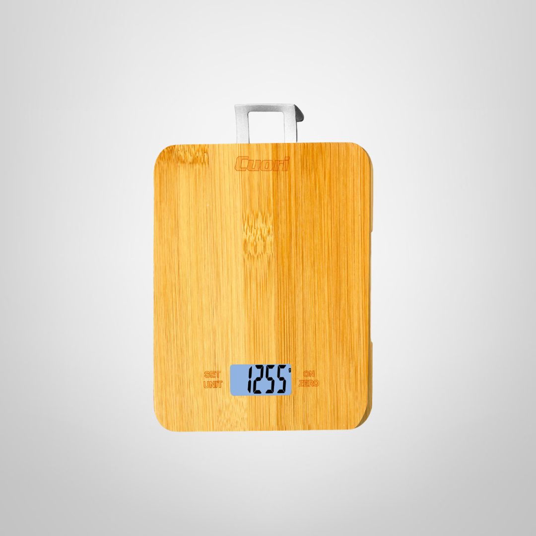 Balanza de Cocina Digital Hasta 15kg de Bambú USB CUORI