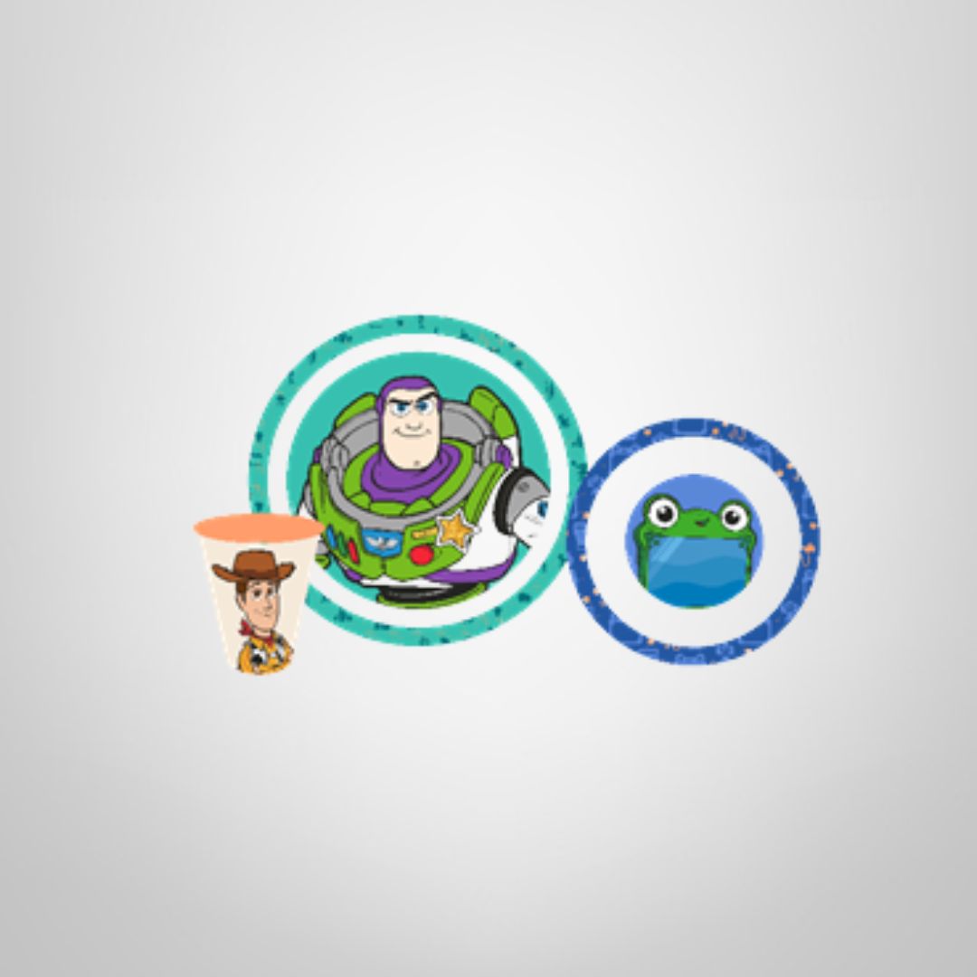 Set Desayuno 3 Piezas de Melamina ¨Toy Story 5¨ Licencias KEEP