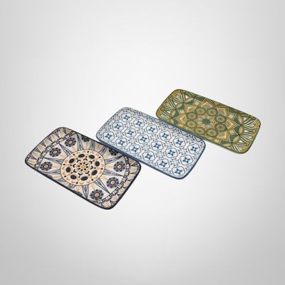 Bandeja de Cerámica c/Diseños Surtidos 20,5x11cm