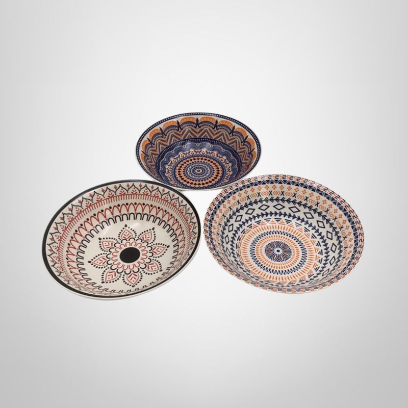 Bowl de Cerámica c/Diseños Surtidos 21x6cm