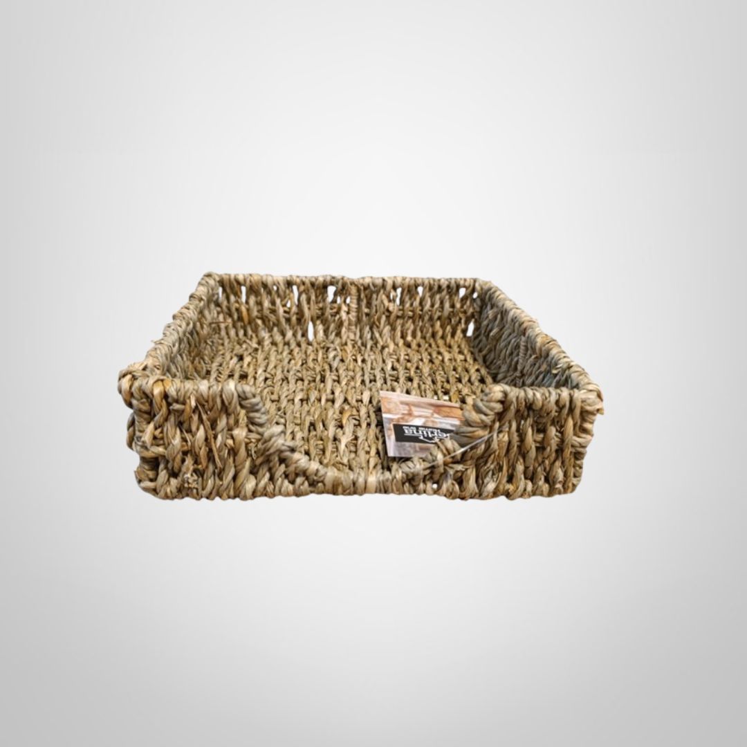 Servilletero Cuadrado de Fibras Naturales 18x5x18cm