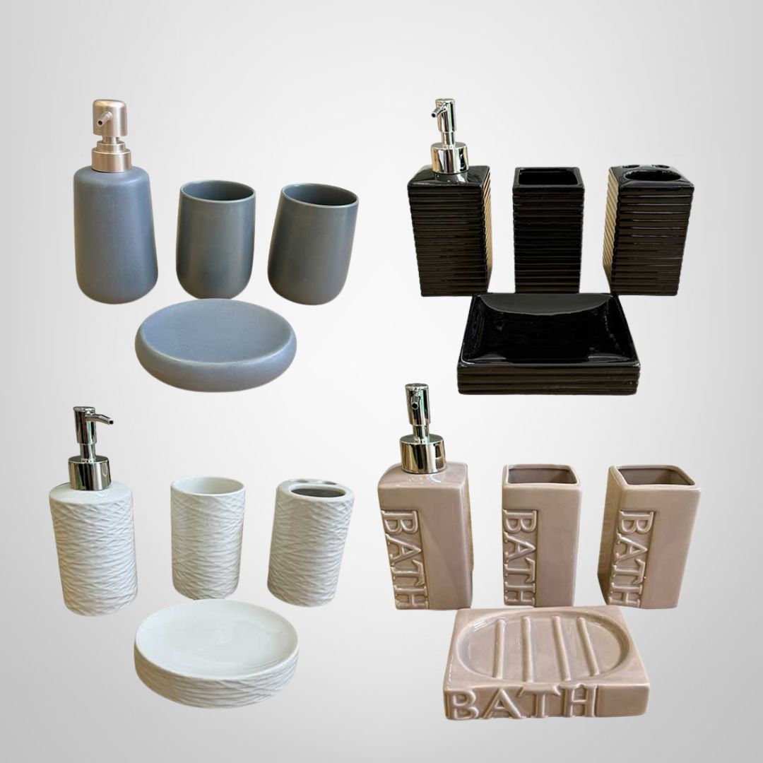 Set de Baño de Cerámica 4 Piezas