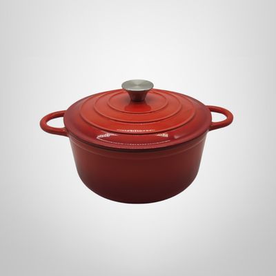 Cacerola de Hierro Esmaltado de 24x12cm Roja