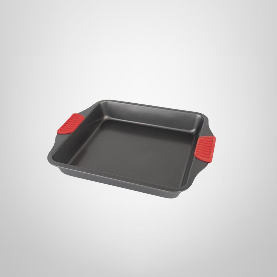 Asadera Antiadherente c/Asa de Silicona 29x25,5x4cm