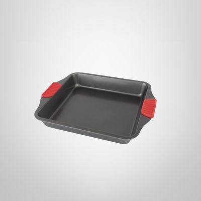 Asadera Antiadherente c/Asa de Silicona 29x25,5x4cm