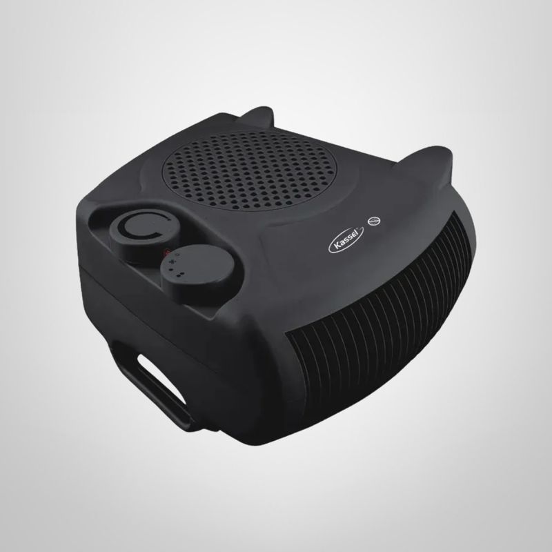 Caloventilador Vetrical/Horizontal de 2000w Negro  KASSEL