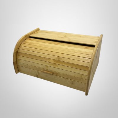 Panera de Madera de Bambú c/Tapa Rebatible