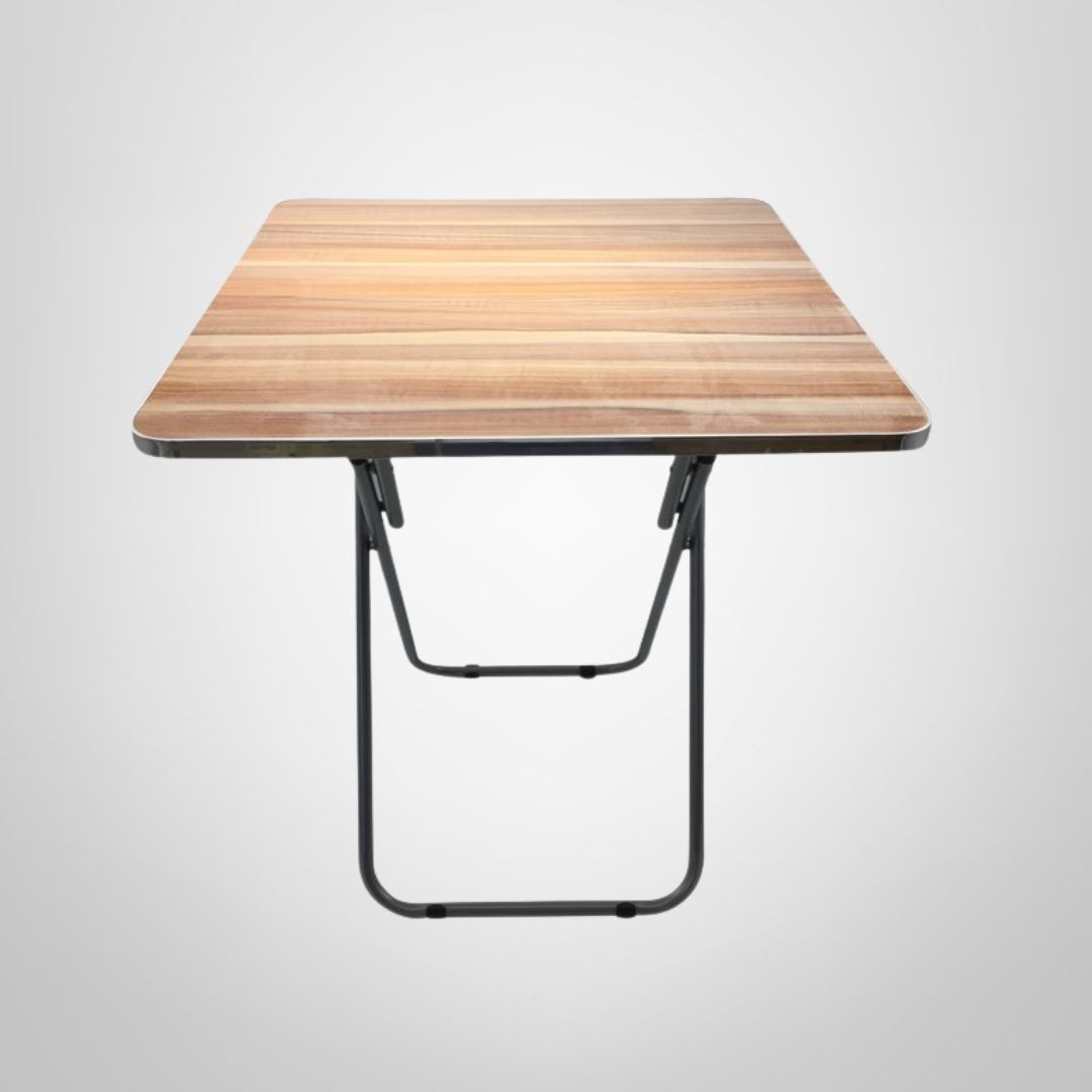 Mesa Plegable Cuadrada de Madera y Hierro  70x60x60cm