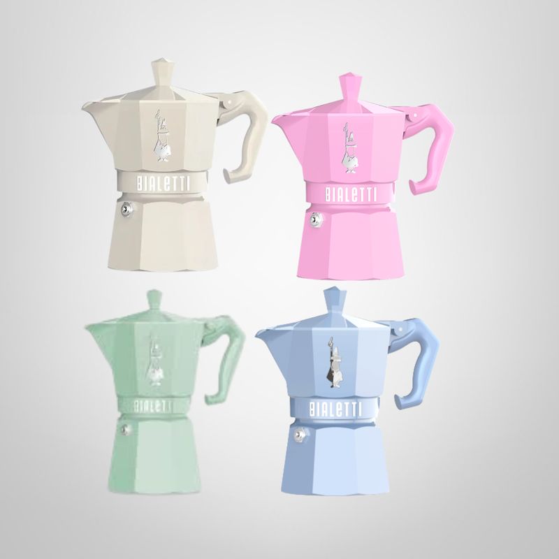 Cafetera Moka Exclusive 3 Tazas Pastel