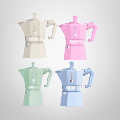 Cafetera Moka Exclusive 3 Tazas Pastel