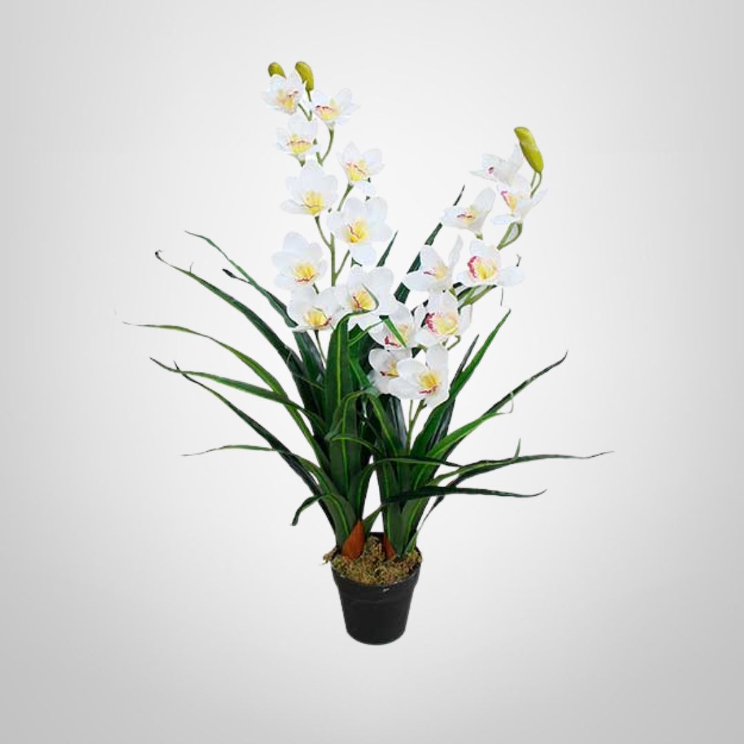Planta Artificial Orquidea Blanca 90cm
