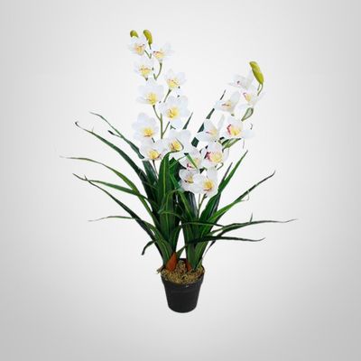 Planta Artificial Orquidea Blanca 90cm