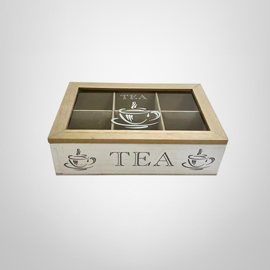 Caja para Té 6 Divisiones 23x15x7cm.