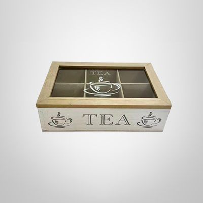 Caja para Té 6 Divisiones 23x15x7cm.