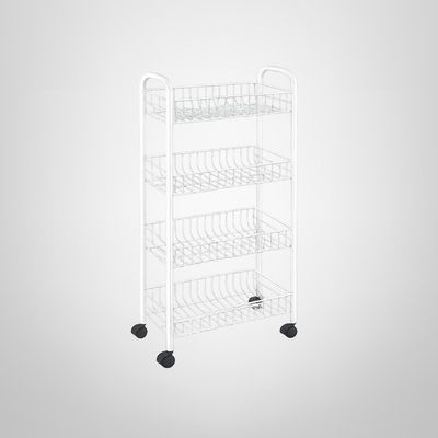 Carrito Multiuso de Acero Inoxidable  4 Estantes c/Ruedas "Pisa" METALTEX