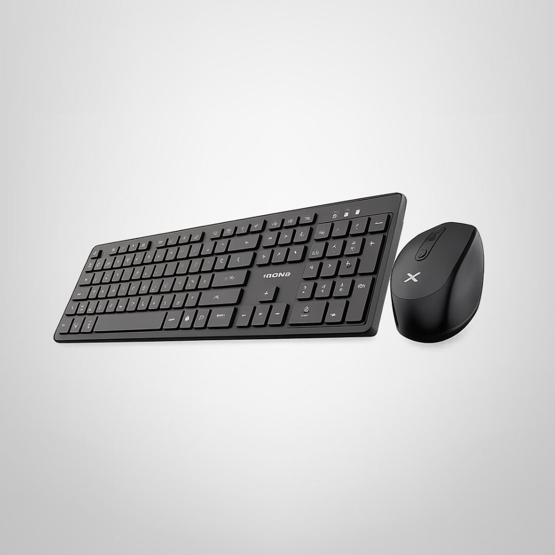Combo Mouse y Teclado Inalámbrico Negro XION