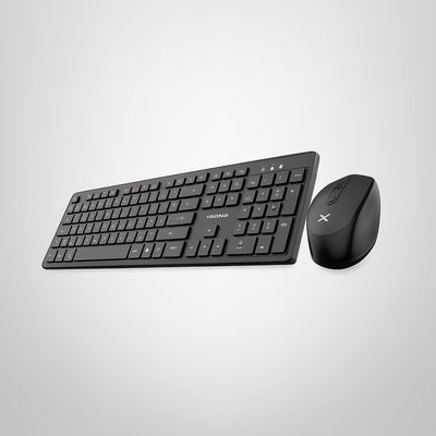 Combo Mouse y Teclado Inalámbrico Negro XION