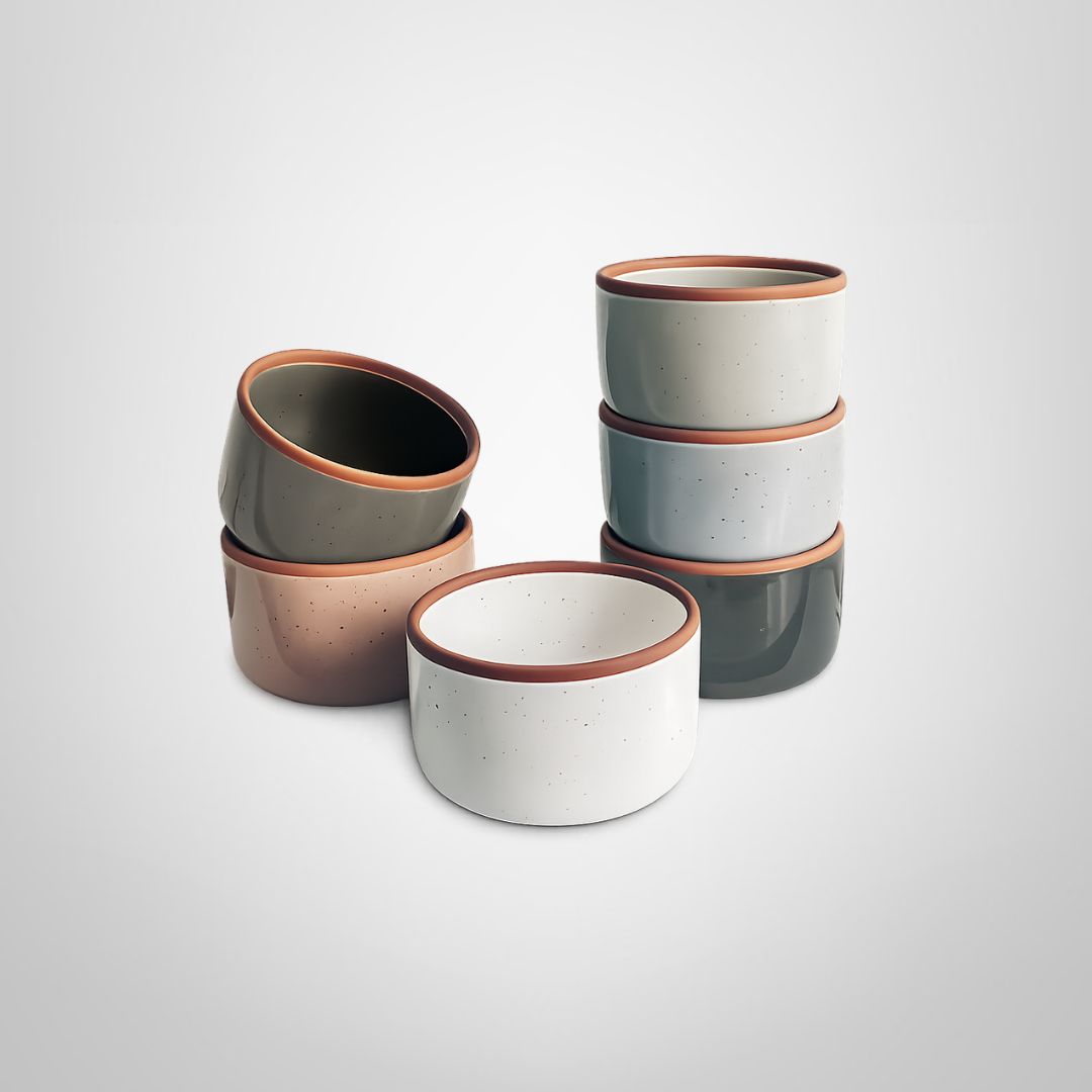 Bowl Ramekin de Cerámica 8x5cm en Varios Colores Surtidos