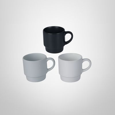 Taza de Cerámica Apilable en 2 Colores Surtidos 325ml