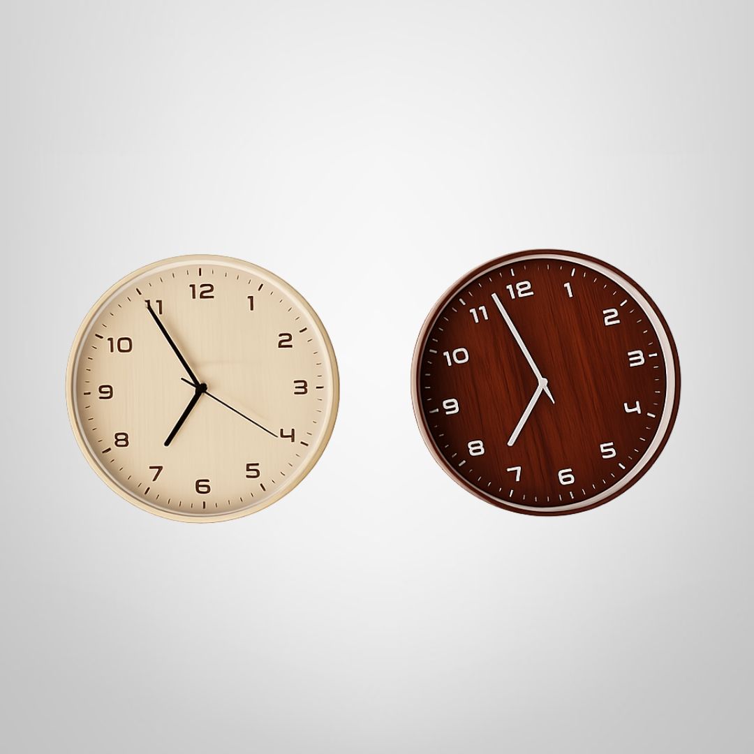 Reloj de Pared de 30cm Imitación Madera 2 Colores