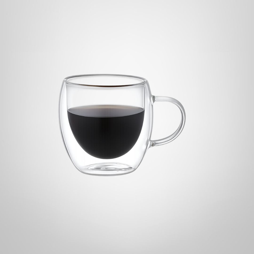 Taza de Vidrio Doble Pared 80ml