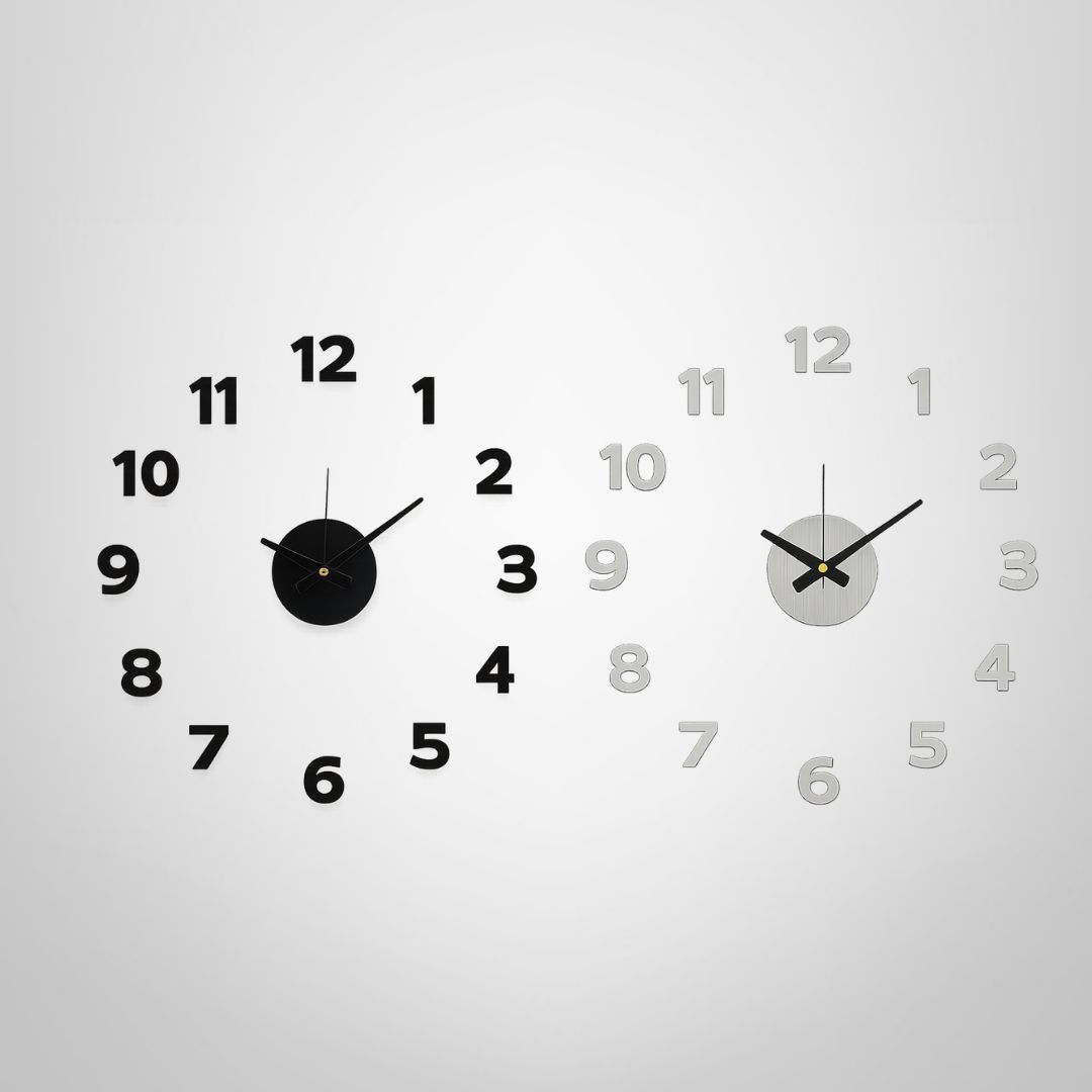 Reloj con Pegatina para Pared de 35cm