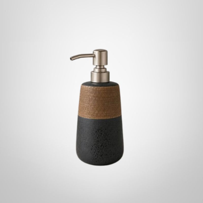Dispensador de Jabón Líquido de Cerámica Gris