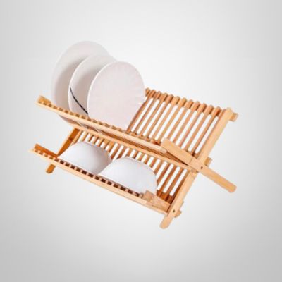 Escurridor Plegable de Madera de Bambú 39x32cm