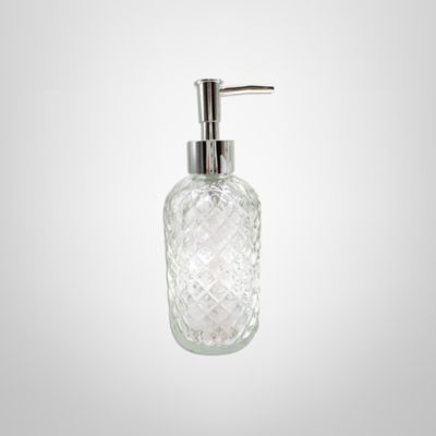 Dispensador de Jabón Líquido de Vidrio Labrado  7×18,2cm