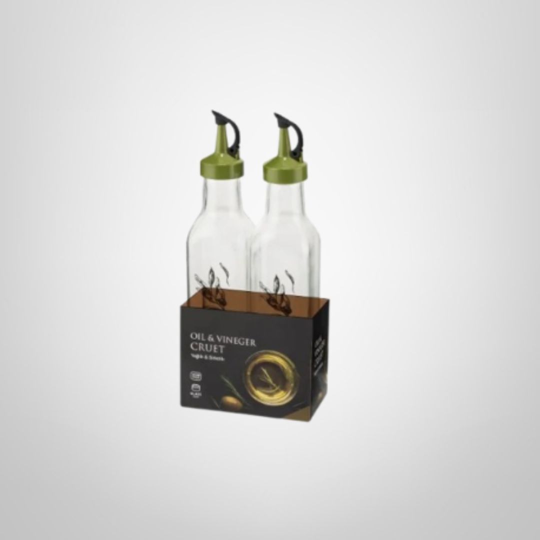 Juego de Aceitero y Vinagrero de Vidrio de 250ml