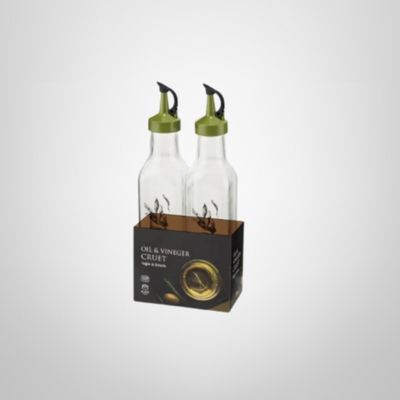 Juego de Aceitero y Vinagrero de Vidrio de 250ml