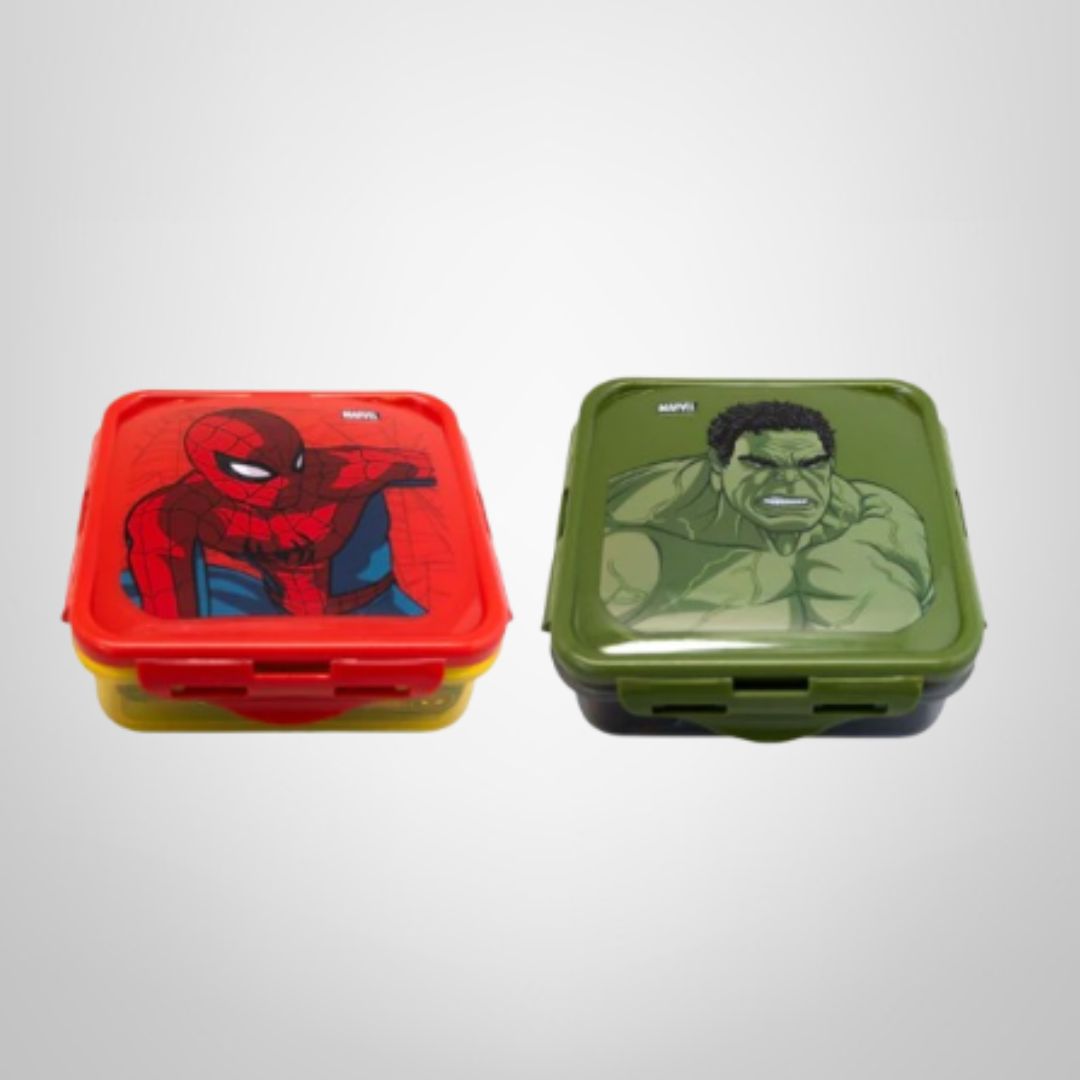 Hermético Cuadrado de PP 500ml SPIDERMAN