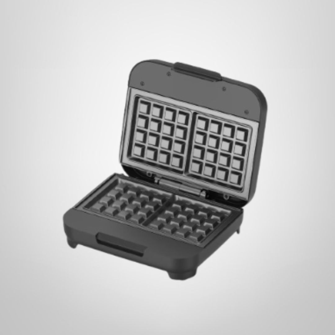 Wafflera de Acero Inoxidable 750W con Placa Antiadherente KASSEL