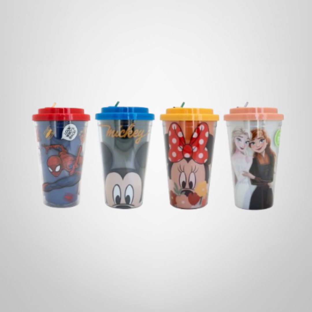 Vaso de Plástico Doble Pared 500ml Licencias de Disney