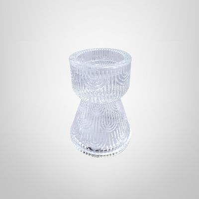 Candelabro de Vidrio Labrado 6x9cm
