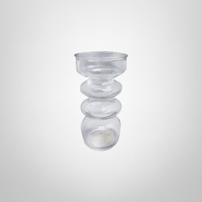 Florero de Vidrio "Spiral" Transparente 200ml 15x6cm